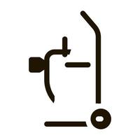 drain cleaning machine on cart icon Vector Glyph Illustration