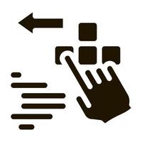 push game controller button icon Vector Glyph Illustration