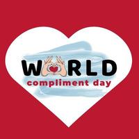 World Compliment Day. March 1. Holiday concept. Template for background, banner, card, poster with text inscription. Vector EPS10 illustration