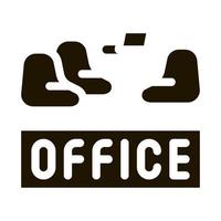 office armchair icon Vector Glyph Illustration