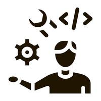 front end developer icon Vector Glyph Illustration