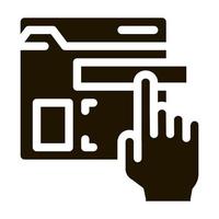 web site elements dragging icon Vector Glyph Illustration