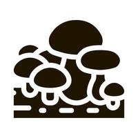 growing mushroom icon Vector Glyph Illustration