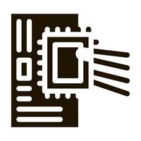 radio microchip icon Vector Glyph Illustration