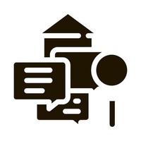 real estate agent messages icon Vector Glyph Illustration
