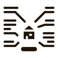 casa características icono vector glifo ilustración