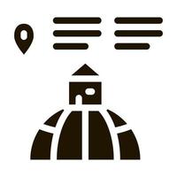 ilustración de glifo de vector de icono de ubicación de casa