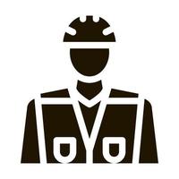 builder profession icon Vector Glyph Illustration