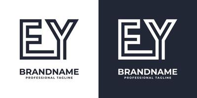 Letter EY or YE Global Technology Monogram Logo, suitable for any business with EY or YE initials. vector