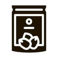 nut package icon Vector Glyph Illustration