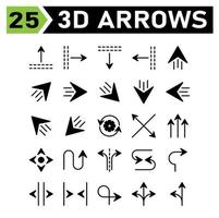 Arrows icon set include junction, sign, arrows, up, right, down, left, send, direction, up left, setting, gear, rotate, contradiction, opposite, divergence, multiple, move, navigated, path, different vector