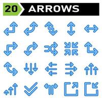 Arrows icon set include arrow, arrows, right, direction, arrow right, up, arrow up, down, arrow down, left, arrow left, transfer, exchange, sync, refresh, synchronize, rotate vector