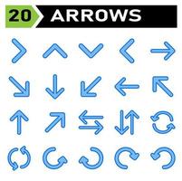 Arrows icon set include arrow, arrows, right, direction, arrow right, up, arrow up, down, arrow down, left, arrow left, transfer, exchange, sync, refresh, synchronize, rotate vector