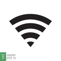 icono wifi. estilo plano sencillo. transmisión de velocidad de Internet, wlan, punto de acceso gratuito, módem de alta señal, concepto de tecnología. diseño de ilustración vectorial aislado sobre fondo blanco. eps 10. vector