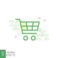 Shopping cart icon. Simple flat style. Shop, retail, buy, sell, supermarket trolley, container concept. Vector illustration design isolated on white background. EPS 10.