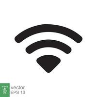 icono wifi. estilo plano sencillo. transmisión de velocidad de internet, wlan, punto de acceso gratuito, módem de alta señal, concepto de tecnología. diseño de ilustración vectorial aislado sobre fondo blanco. eps 10. vector