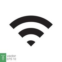 icono wifi. estilo plano sencillo. transmisión de velocidad de internet, wlan, punto de acceso gratuito, módem de alta señal, concepto de tecnología. diseño de ilustración vectorial aislado sobre fondo blanco. eps 10. vector