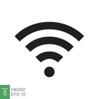 icono wifi. estilo plano sencillo. transmisión de velocidad de internet, wlan, punto de acceso gratuito, módem de alta señal, concepto de tecnología. diseño de ilustración vectorial aislado sobre fondo blanco. eps 10. vector