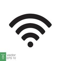 icono wifi. estilo plano sencillo. transmisión de velocidad de internet, wlan, punto de acceso gratuito, módem de alta señal, concepto de tecnología. diseño de ilustración vectorial aislado sobre fondo blanco. eps 10. vector