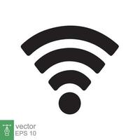 Wifi icon. Simple flat style. Internet speed transmission, WLAN, free hotspot, high signal modem, technology concept. Vector illustration design isolated on white background. EPS 10.