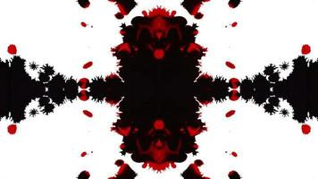 Abstract Ink Paint Spread Mirror Illusion