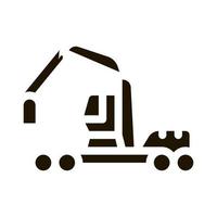 logging industry machine icon Vector Glyph Illustration