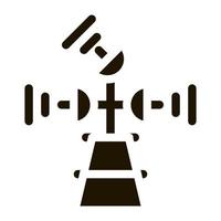 air navigation radar tower icon Vector Glyph Illustration