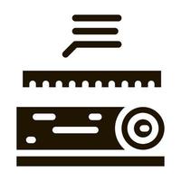 wood trunk size icon Vector Glyph Illustration