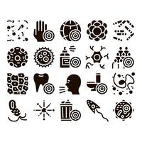 Bacteria Germs Vector Sign Icons Set