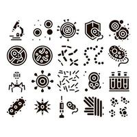 Pathogen Elements Vector Sign Icons Set