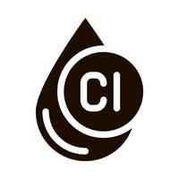 Clorum Liquid Drop Water Treatment glyph icon vector