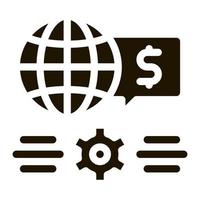 working world money icon Vector Glyph Illustration