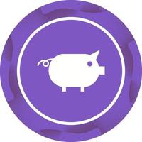 hermoso icono de glifo de vector de cerdito