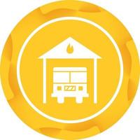 Beautiful Fire station Vector Glyph Icon