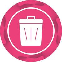 Beautiful Dustbin Vector Glyph icon