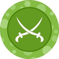 Beautiful Two Swords Glyph Vector Icon