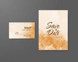 Wedding invitation with abstract watercolor background vector