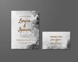 Wedding invitation with abstract watercolor background vector