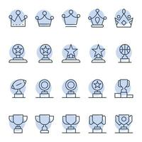 Circle outline icons for awards. vector