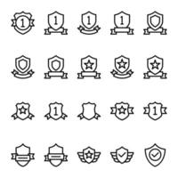 iconos de contorno para premios. vector