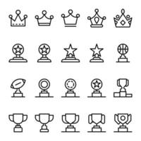 Outline icons for awards. vector