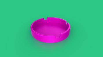 3D Rendering Of Ashtray On Background video