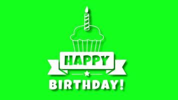 Happy birthday Green screen free Video 4K HD