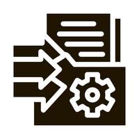 document adding in folder icon Vector Glyph Illustration