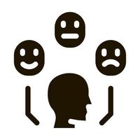 positive neutral negative human feedback icon Vector Glyph Illustration