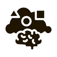 dementia brain figures icon Vector Glyph Illustration
