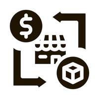 franchise business money icon Vector Glyph Illustration