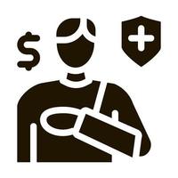trauma insurance icon Vector Glyph Illustration