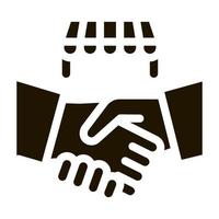 franchise handshake icon Vector Glyph Illustration
