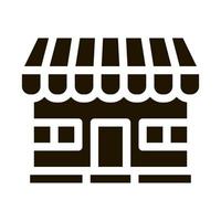 shop store building icon Vector Glyph Illustration